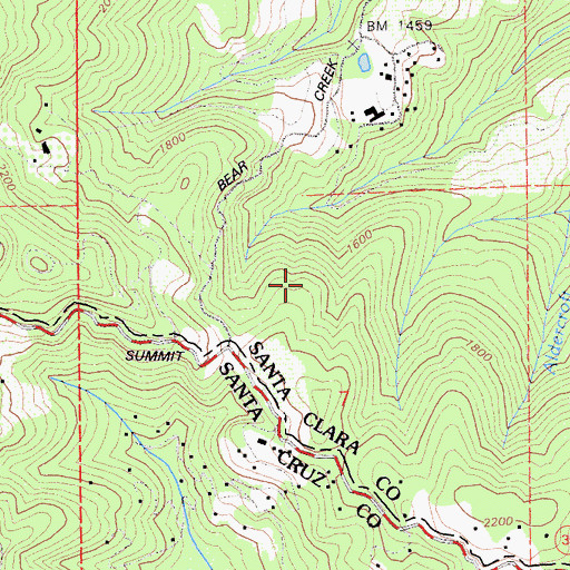 Topographic Map of David Bruce Winery, CA
