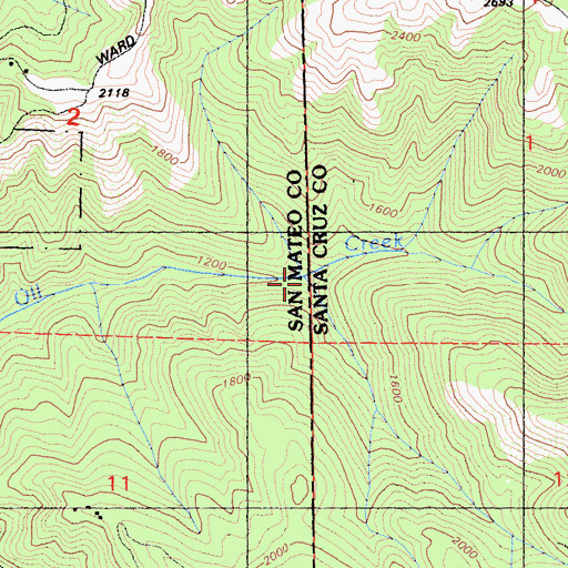 Topographic Map of Deep Gulch, CA