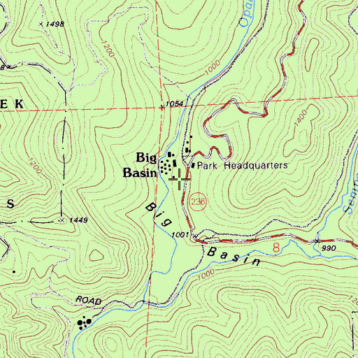 Topographic Map of Governors Camp, CA