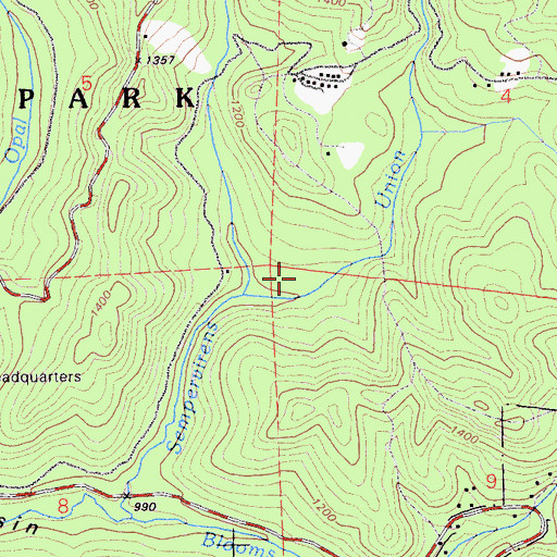Topographic Map of Huckleberry Campground, CA