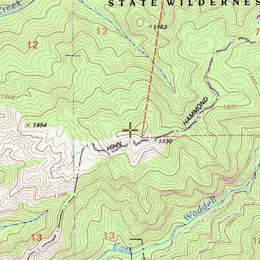 Topographic Map of McAbee Mountain, CA