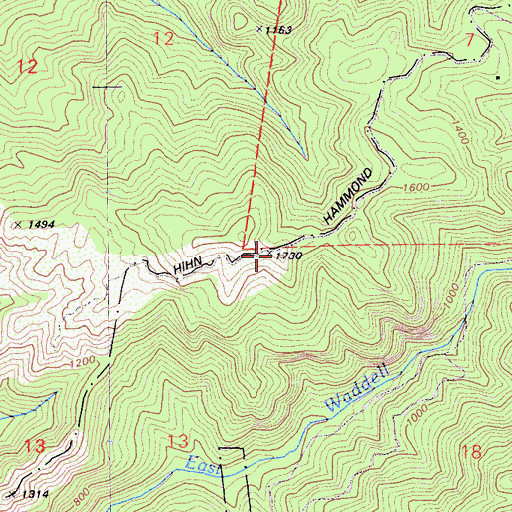 Topographic Map of Mount McAbee Overlook, CA
