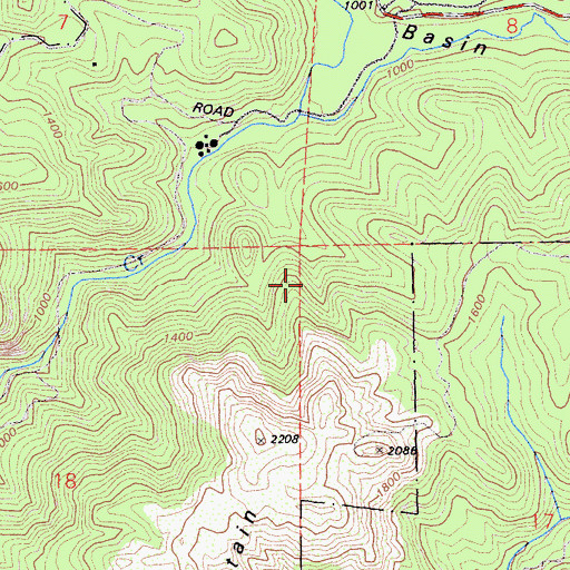 Topographic Map of Pine Mountain Trail, CA