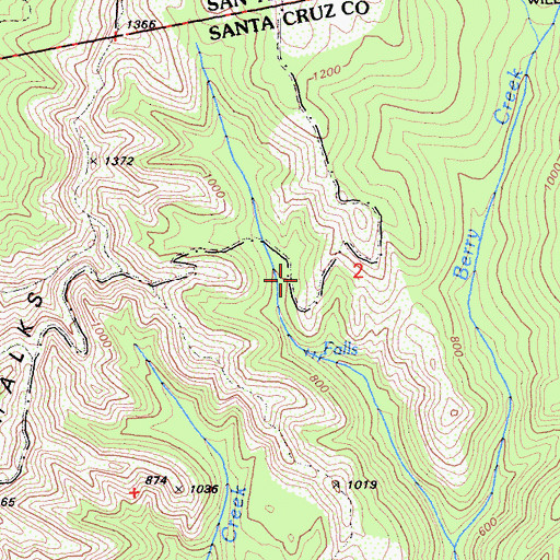Topographic Map of Sunset Trail Camp, CA