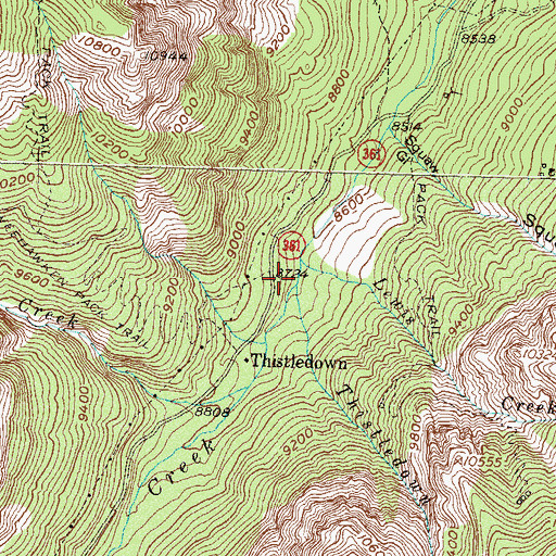 Topographic Map of Thistledown Creek, CO