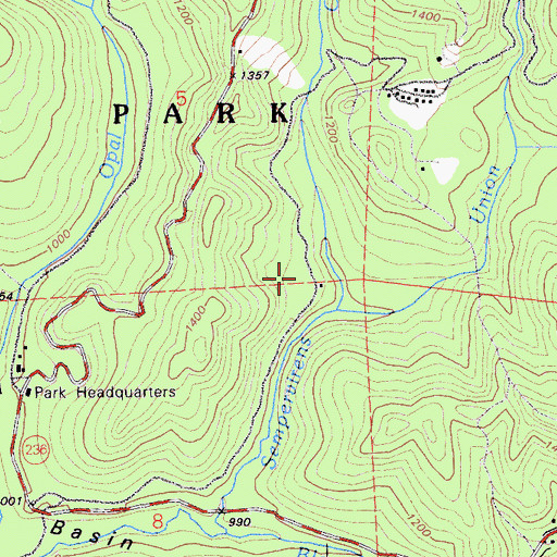 Topographic Map of Wastahi Campground, CA