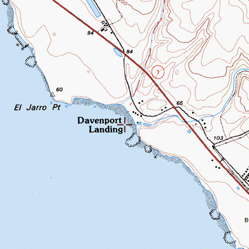 Topographic Map of Agua Puera Creek, CA