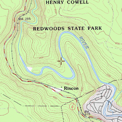 Topographic Map of Big Rock Hole, CA