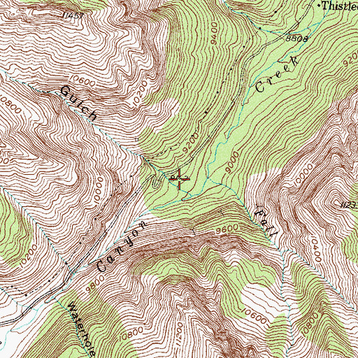 Topographic Map of Fall Creek, CO