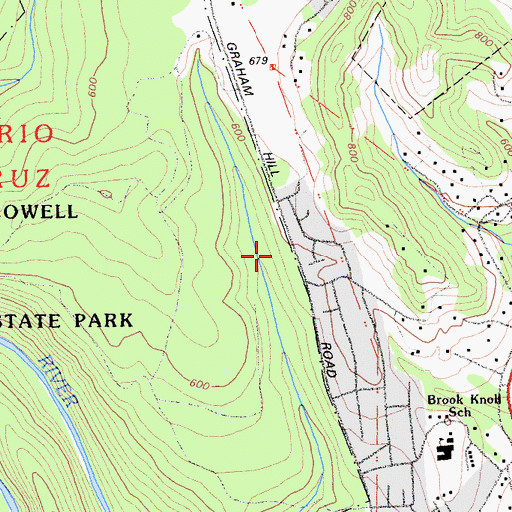Topographic Map of Graham Trail, CA