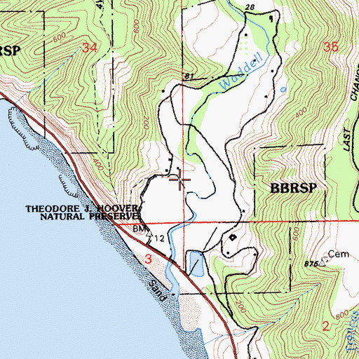 Topographic Map of Horse Trail Camp, CA
