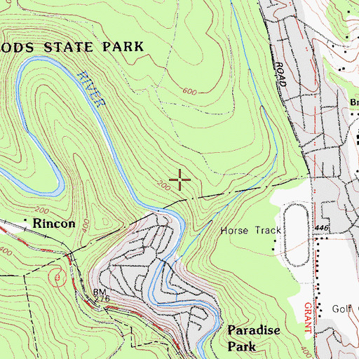 Topographic Map of Powder Mill Trail, CA