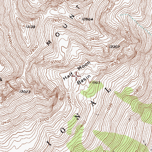 Topographic Map of Half Moon Basin, CO