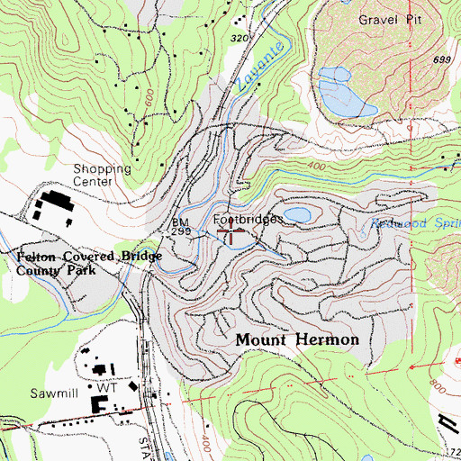 Topographic Map of Christian Conference Grounds, CA