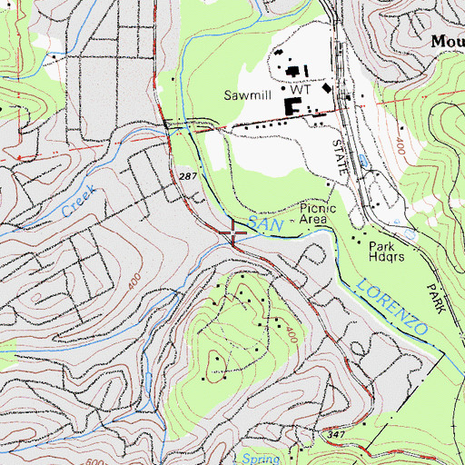 Topographic Map of Gold Gulch Creek, CA