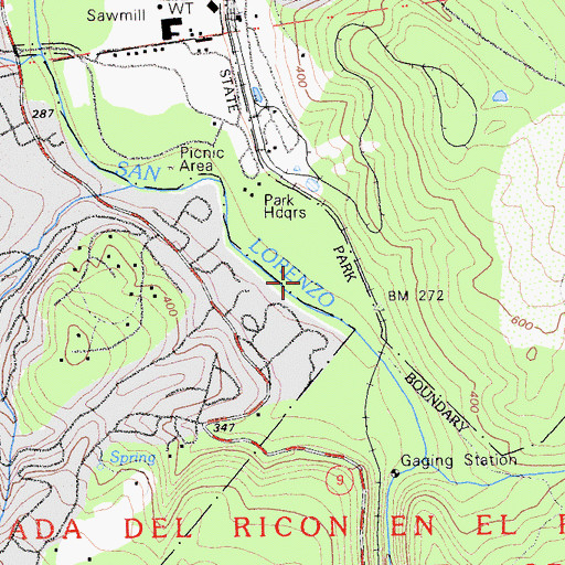 Topographic Map of River Trail, CA