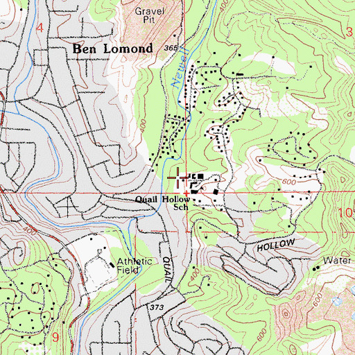 Topographic Map of White Oak High School, CA