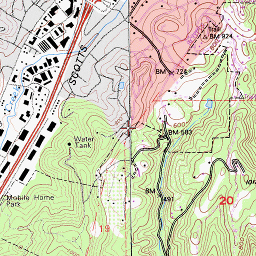 Topographic Map of Lodato Park, CA