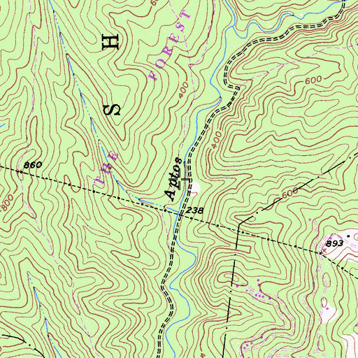 Topographic Map of Loma Prieta Mill (historical), CA