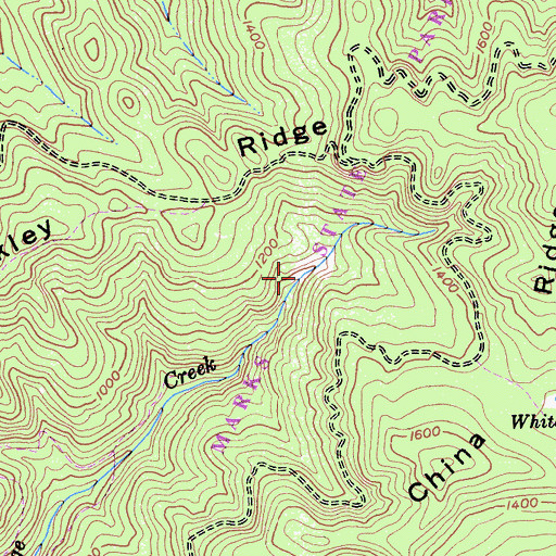 Topographic Map of Maple Falls, CA