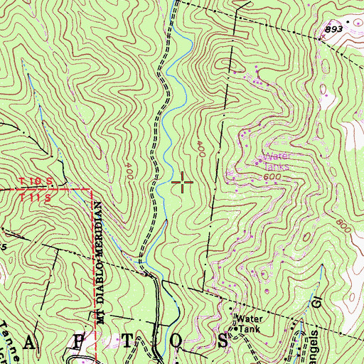 Topographic Map of Porter Trail, CA