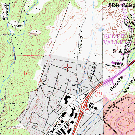 Topographic Map of San Augustin Catholic Church, CA