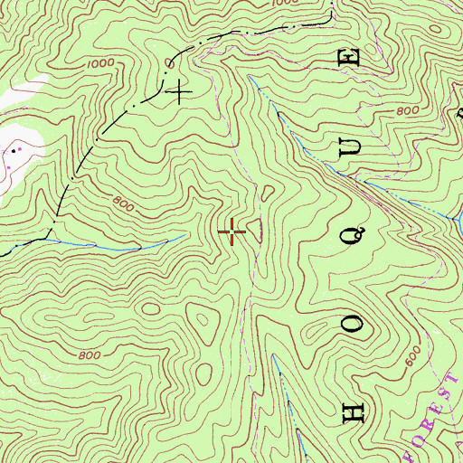 Topographic Map of West Ridge Trail, CA
