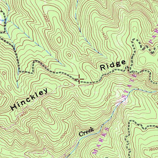 Topographic Map of West Ridge Trail Camp, CA