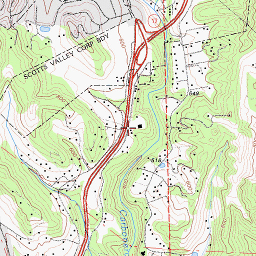 Topographic Map of Community Covenant Church, CA