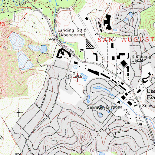 Topographic Map of Spring Lakes, CA