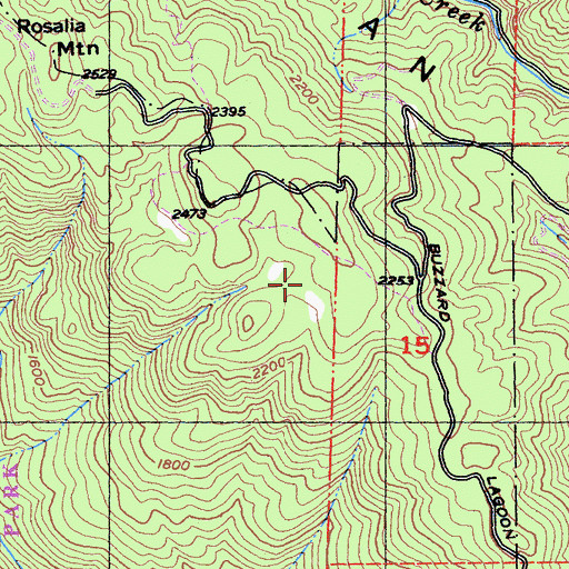 Topographic Map of Cusacks Trail, CA