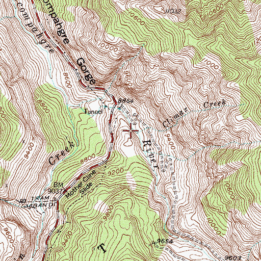 Topographic Map of Climax Creek, CO