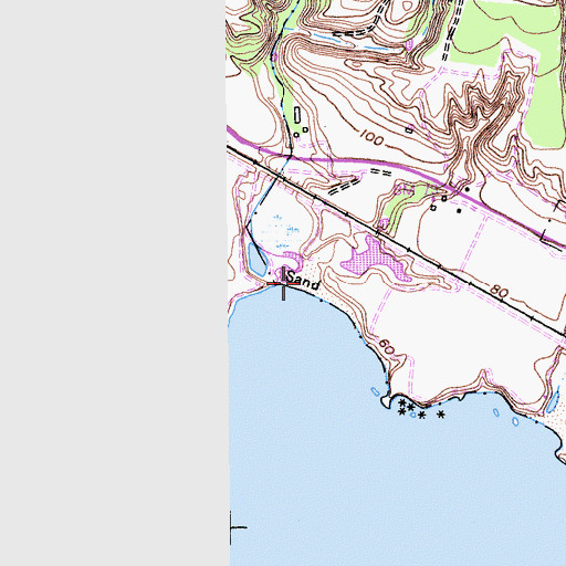 Topographic Map of Four Mile Beach, CA