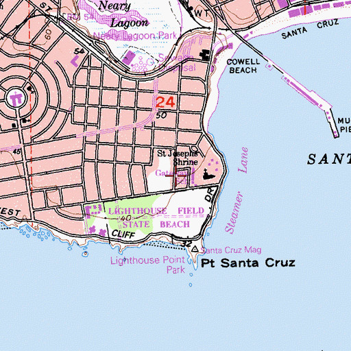 Topographic Map of Gateway School, CA