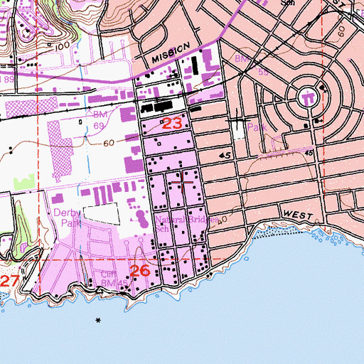 Topographic Map of Kingdom Hall of Jehovahs Witnesses, CA