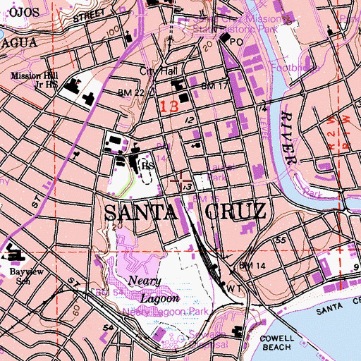Topographic Map of Laurel Park, CA