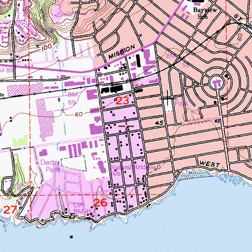 Topographic Map of New Life Center, CA