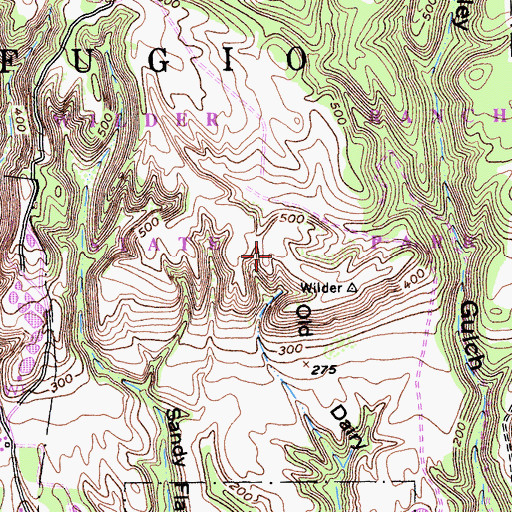Topographic Map of Wilder Ranch State Park, CA
