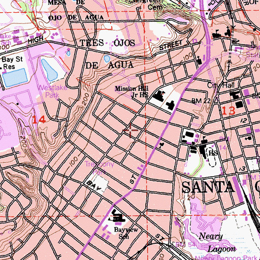 Topographic Map of Allegro Heights, CA