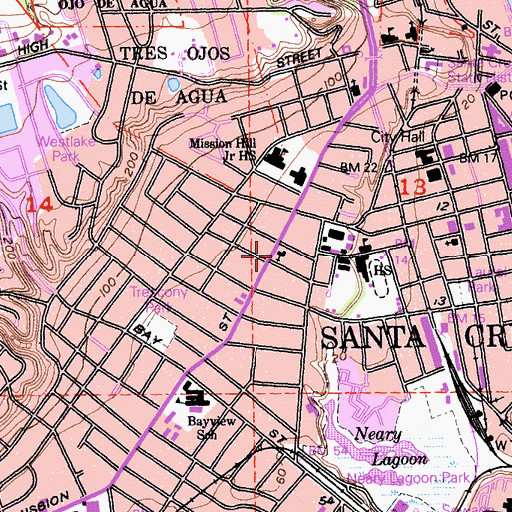 Topographic Map of Christian Life Center, CA