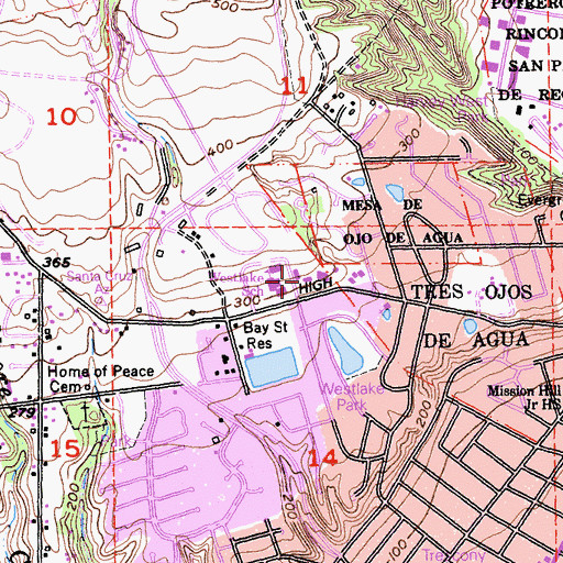 Topographic Map of First United Church of Christ, CA