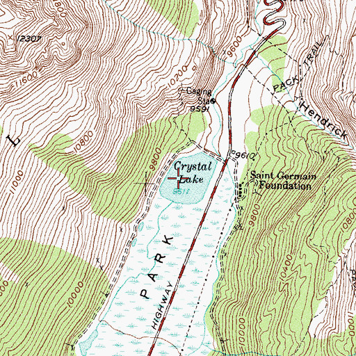 Topographic Map of Crystal Lake, CO