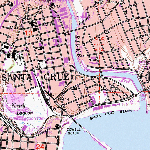 Topographic Map of Mike Fox Park, CA