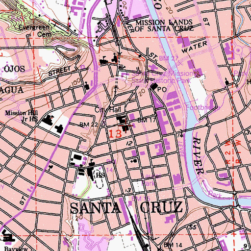 Topographic Map of Prophet Elias Greek Orthodox Church, CA
