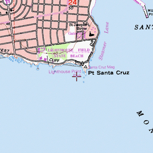 Topographic Map of Seal Rock, CA