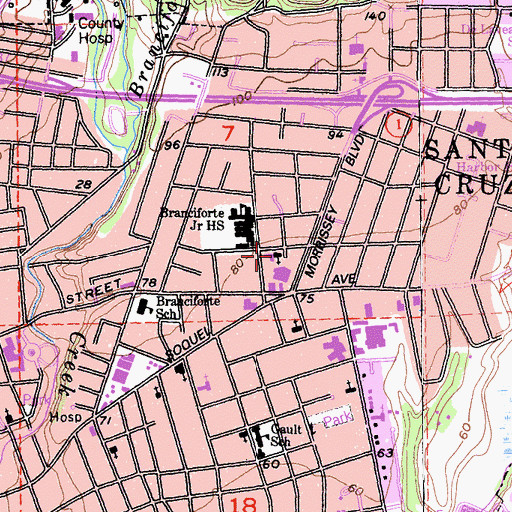 Topographic Map of Trinity Presbyterian Church, CA