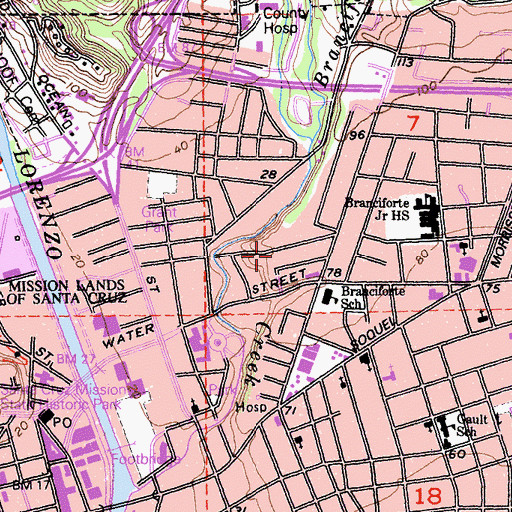 Topographic Map of Bolcoff Hill, CA