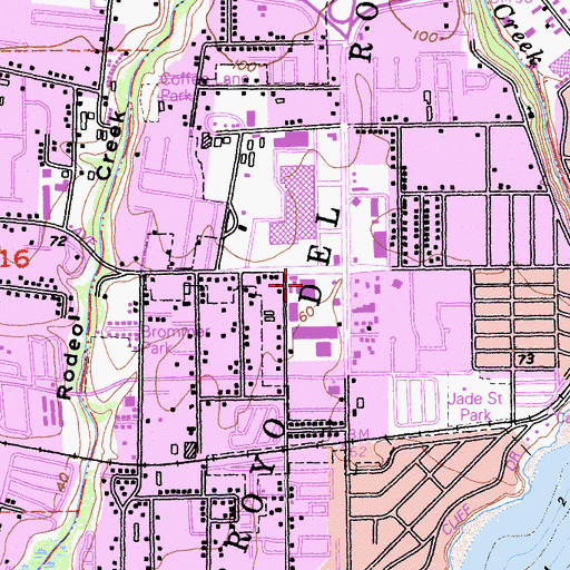 Topographic Map of Brown Bulb Ranch Shopping Center, CA