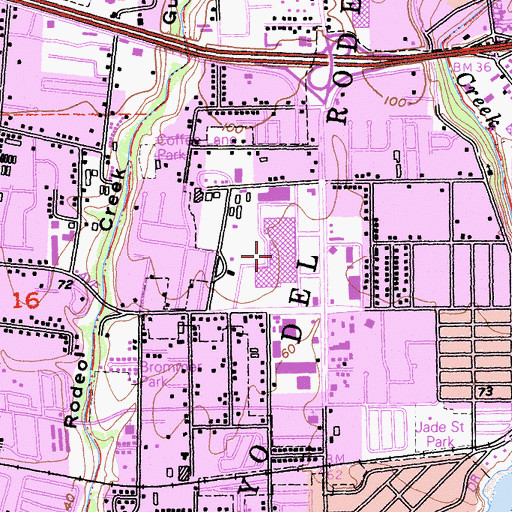 Topographic Map of Capitola Mall Shopping Center, CA