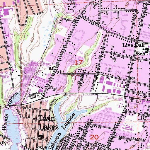 Topographic Map of Light and Life Community Free Church, CA